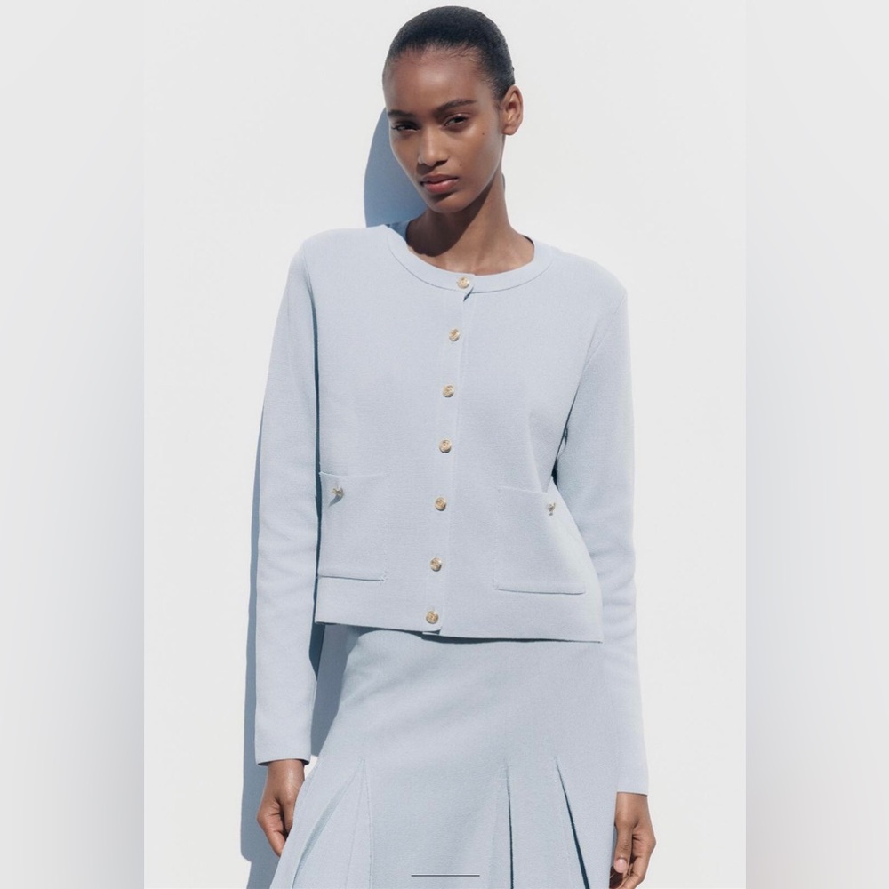 Brand New with Tag Zara Golden Button Knit Cardigan
